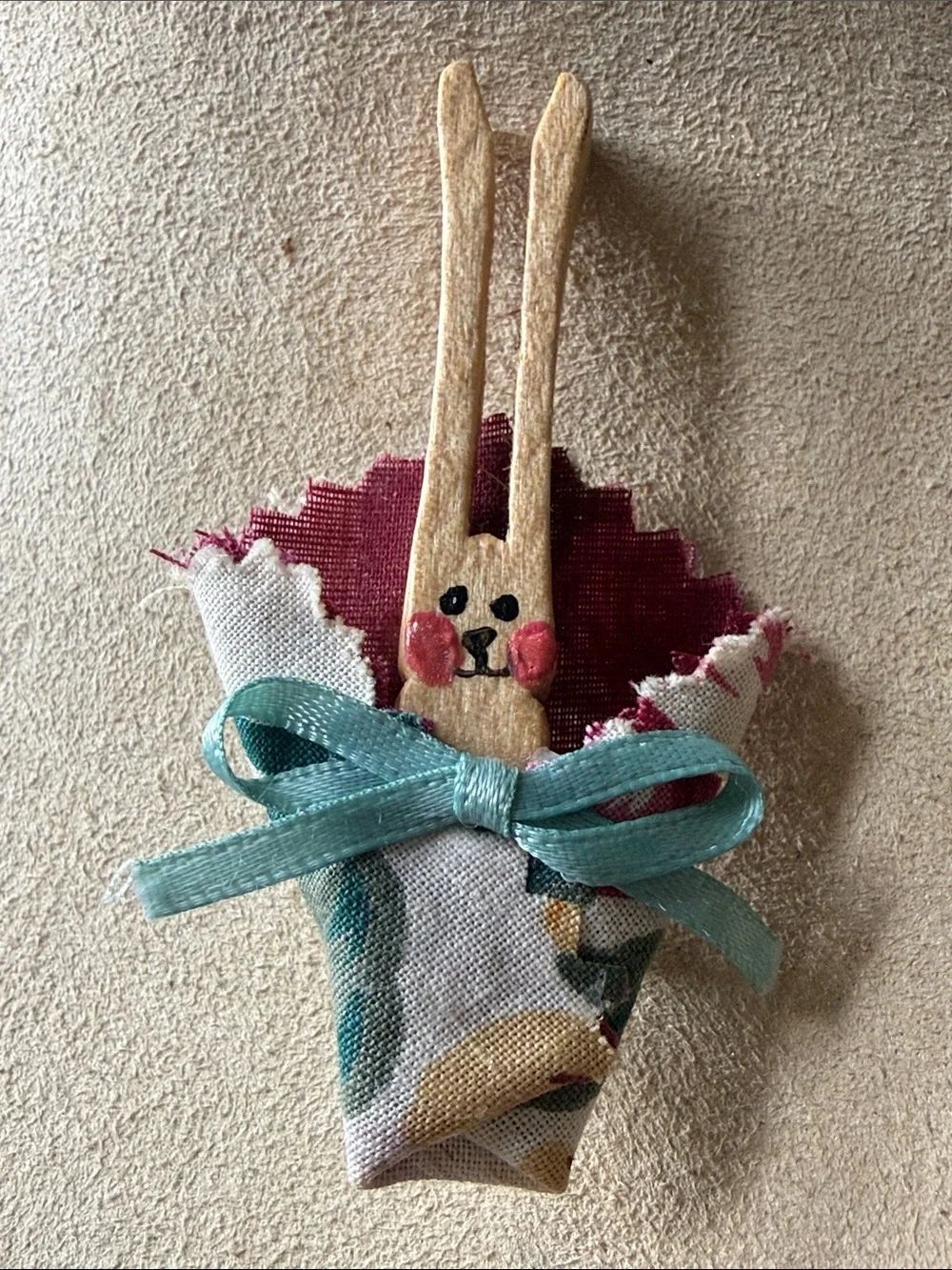 Clothespin Bunny Brooch